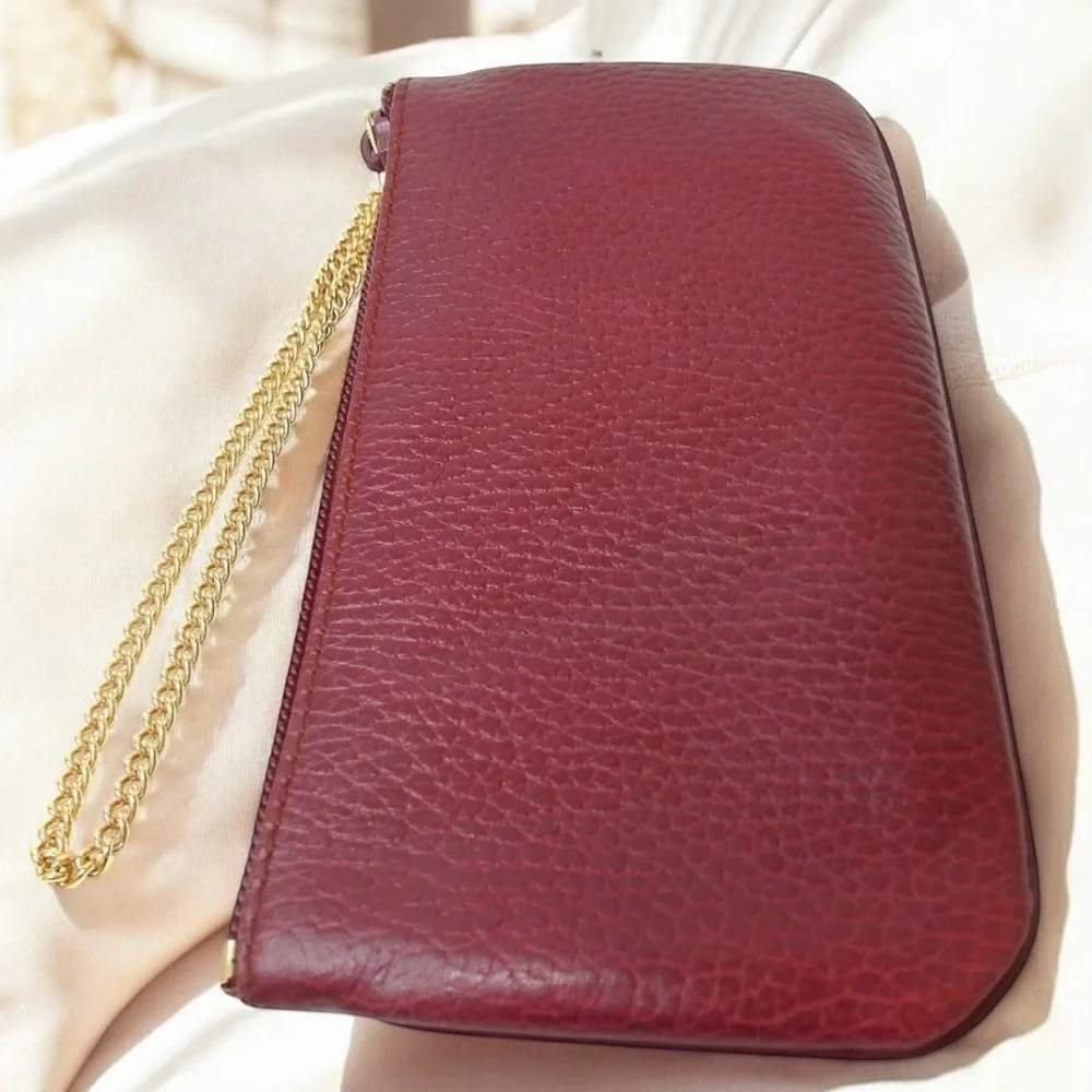 Cartier Must Line Bordeaux Leather Wristlet 😍❤️